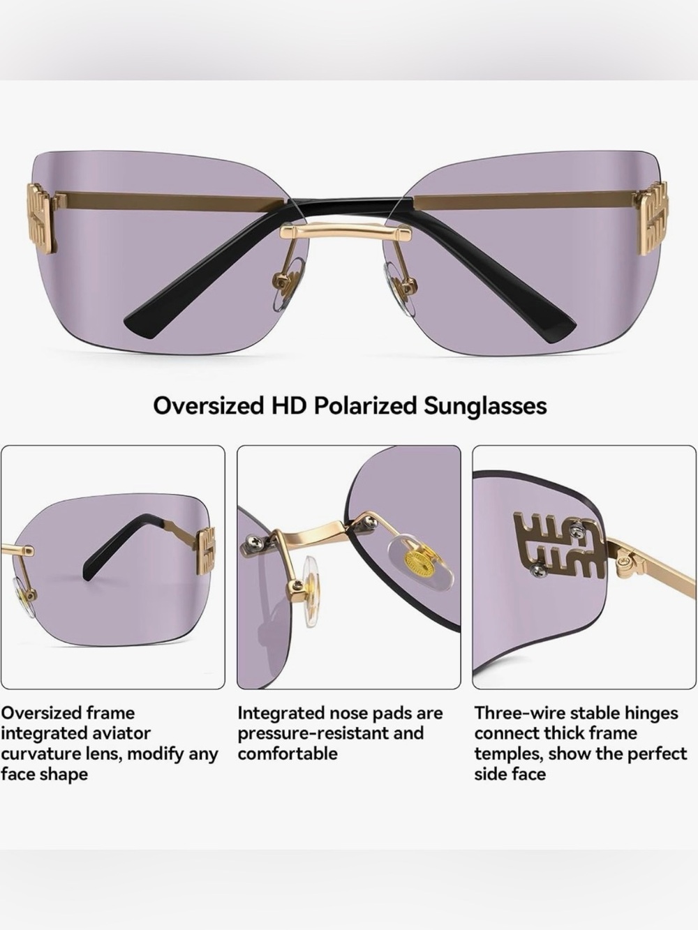 Purple Miu Miu Sunglasses - Picture 4 of 4